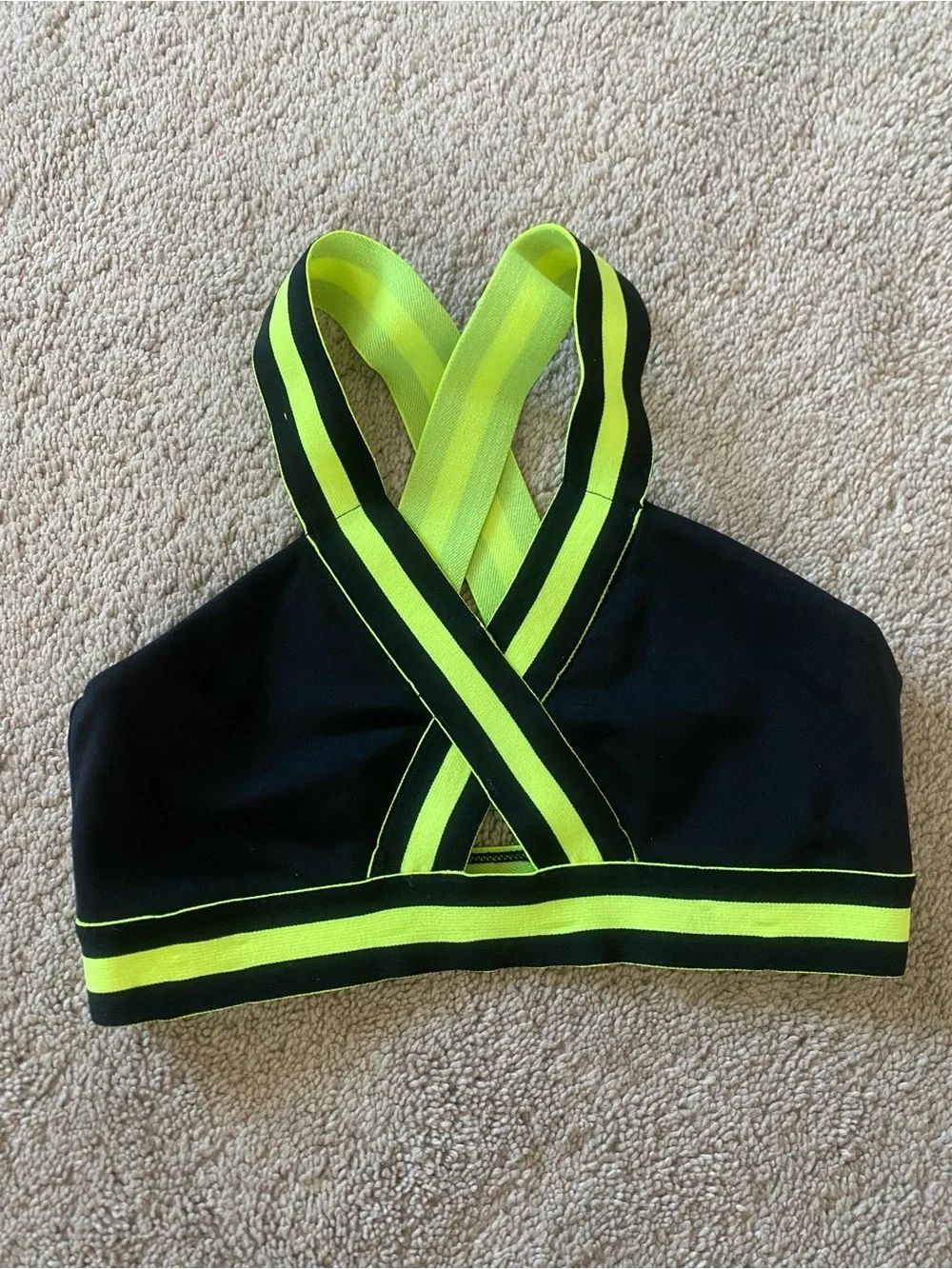 Jo+Jax Black & Neon Yellow Top YL Large